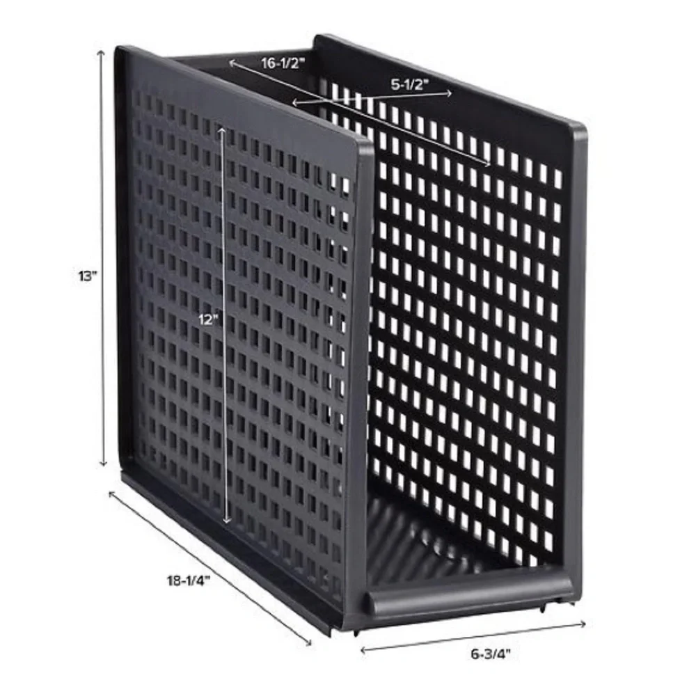 The Container Store Like-It Modular Tall Narrow Bin, Smoke Gray
